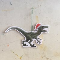 Image 3 of Velociraptor JURASSIC Christmas ORNAMENT!