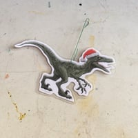 Image 4 of Velociraptor JURASSIC Christmas ORNAMENT!