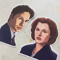 Image 2 of SPOOKY Scully/Mulder Sticker COMBO!