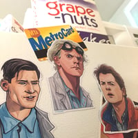 Image 4 of DOC, MARTY & GEORGE Fridge Magnet 3 Pack SET!