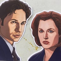 Image 4 of SPOOKY Scully/Mulder Sticker COMBO!