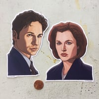 Image 5 of SPOOKY Scully/Mulder Sticker COMBO!