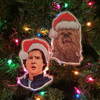 Image 1 of HAN/CHEWIE Christmas Ornament 2 PACK!