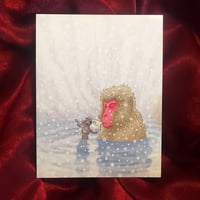 Image 1 of Snow Monkey Tea Greeting Card