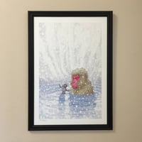 Image 2 of SNOW MONKEY 13x19" Giclée PRINT!