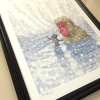 Image 5 of SNOW MONKEY 13x19" Giclée PRINT!