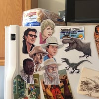 Image 3 of JURASSIC Fridge Magnet 8 Pack SET - Free Ian Birthday card w Purchase!