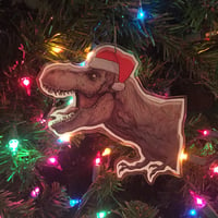 Image 1 of JURASSIC TREX Christmas ORNAMENT