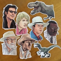 Image 4 of JURASSIC Fridge Magnet 8 Pack SET - Free Ian Birthday card w Purchase!