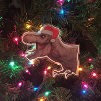 Image 2 of JURASSIC TREX Christmas ORNAMENT