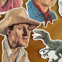 Image 5 of JURASSIC Fridge Magnet 8 Pack SET - Free Ian Birthday card w Purchase!