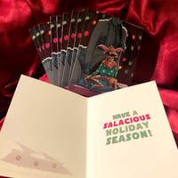 Image 1 of 10 PACK SALACIOUS Christmas CARDS!