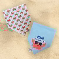 Image 1 of Hello Beaches / Crabs Reversible Bandana 