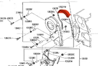 Image 1 of Used Nissan dust cover/gasket for upper timing belt cover on any MA10 engine.