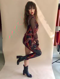 Image 6 of Asymmetrical Sequin Snake Jumpsuit 