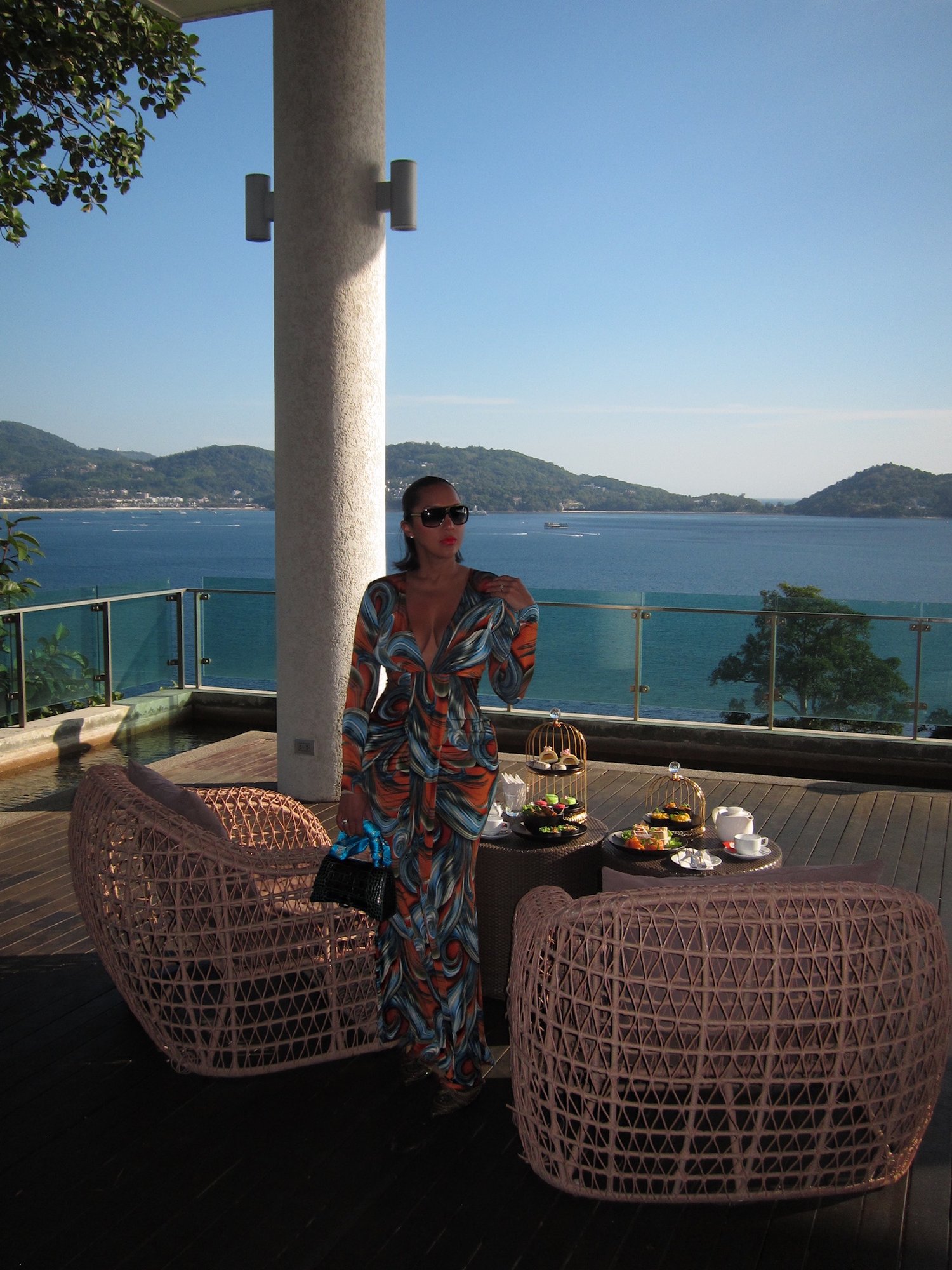 Image of WAVE PRINT MAXI DRESS (MEDIUM)