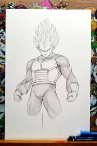 ORIGINAL ART VEGETA SIGNED