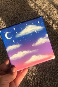 Image 1 of Blue Crescent Moon Skyscape