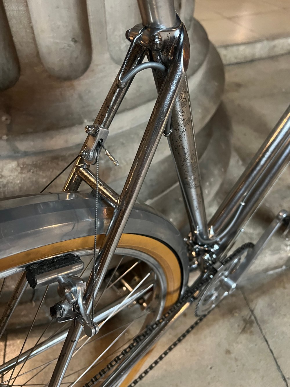 A very rare 650B chrome-plated grand touring lady's bike  - made by René Herse