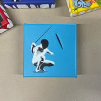 Image 1 of "After The Attack" Mini Canvas 1/1 (sky blue)