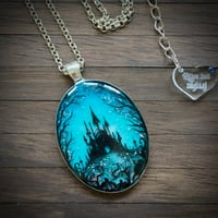 Image 1 of Cinderella's Castle Hand Painted Resin Pendant
