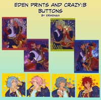 Crazy:B Buttons and Eden Prints 