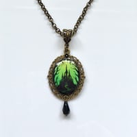 Image 2 of Enchanted Castle Green Cameo Necklace