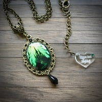 Image 3 of Enchanted Castle Green Cameo Necklace