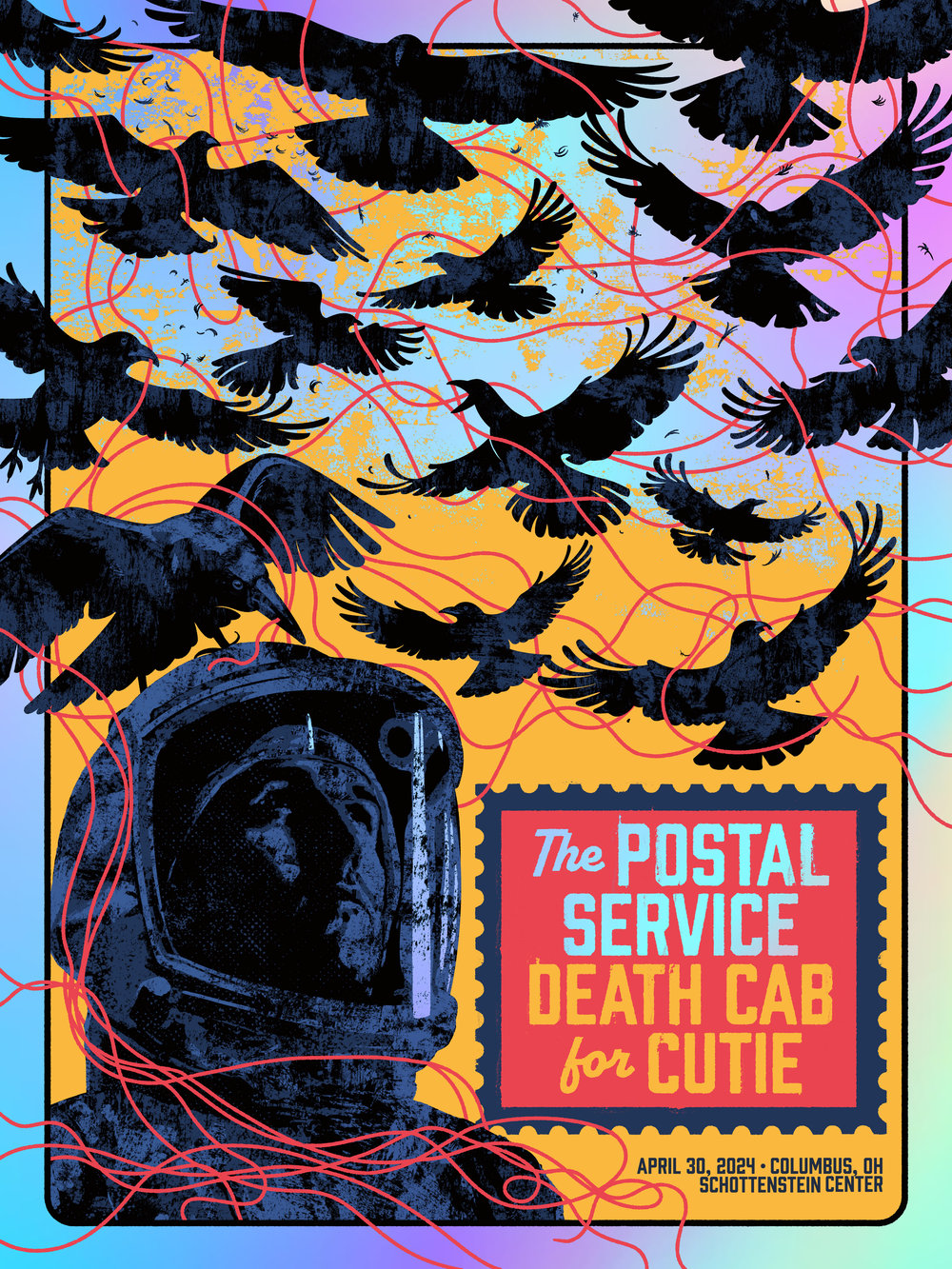 Pre-Order! The Postal Service/ Death Cab For Cutie Poster (Foil Variant)