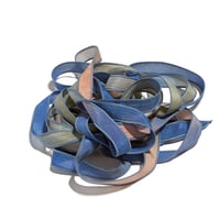 Image 2 of 1PC. SOLAR FLARE 42" hand dyed wrist wrap bracelet silk ribbonby COLOR KISSED SILK