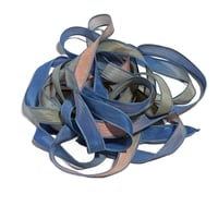 Image 3 of 1PC. SOLAR FLARE 42" hand dyed wrist wrap bracelet silk ribbonby COLOR KISSED SILK