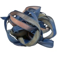 Image 4 of 1PC. SOLAR FLARE 42" hand dyed wrist wrap bracelet silk ribbonby COLOR KISSED SILK