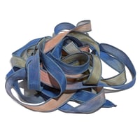 Image 5 of 1PC. SOLAR FLARE 42" hand dyed wrist wrap bracelet silk ribbonby COLOR KISSED SILK