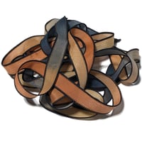 Image 4 of 1PC. SOUTHERN SUNSET 42" hand dyed wrist wrap bracelet silk ribbonby COLOR KISSED SILK