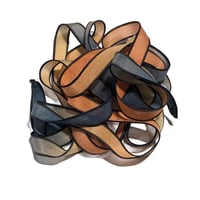 Image 5 of 1PC. SOUTHERN SUNSET 42" hand dyed wrist wrap bracelet silk ribbonby COLOR KISSED SILK