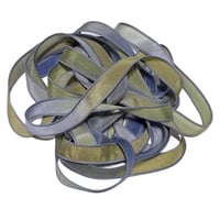 Image 1 of 1PC. WATERLILY 42" hand dyed wrist wrap bracelet silk ribbonby COLOR KISSED SILK