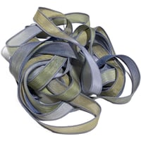 Image 3 of 1PC. WATERLILY 42" hand dyed wrist wrap bracelet silk ribbonby COLOR KISSED SILK