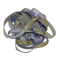 Image 5 of 1PC. WATERLILY 42" hand dyed wrist wrap bracelet silk ribbonby COLOR KISSED SILK