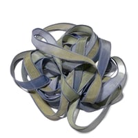 Image 6 of 1PC. WATERLILY 42" hand dyed wrist wrap bracelet silk ribbonby COLOR KISSED SILK