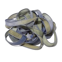 Image 7 of 1PC. WATERLILY 42" hand dyed wrist wrap bracelet silk ribbonby COLOR KISSED SILK