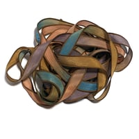 Image 4 of 1PC. WILD WEST 42" hand dyed wrist wrap bracelet silk ribbonby COLOR KISSED SILK