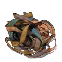 Image 5 of 1PC. WILD WEST 42" hand dyed wrist wrap bracelet silk ribbonby COLOR KISSED SILK