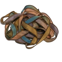 Image 1 of 1PC. WILD WEST 42" hand dyed wrist wrap bracelet silk ribbonby COLOR KISSED SILK