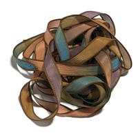 Image 2 of 1PC. WILD WEST 42" hand dyed wrist wrap bracelet silk ribbonby COLOR KISSED SILK