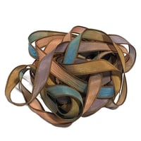 Image 6 of 1PC. WILD WEST 42" hand dyed wrist wrap bracelet silk ribbonby COLOR KISSED SILK