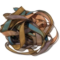 Image 7 of 1PC. WILD WEST 42" hand dyed wrist wrap bracelet silk ribbonby COLOR KISSED SILK