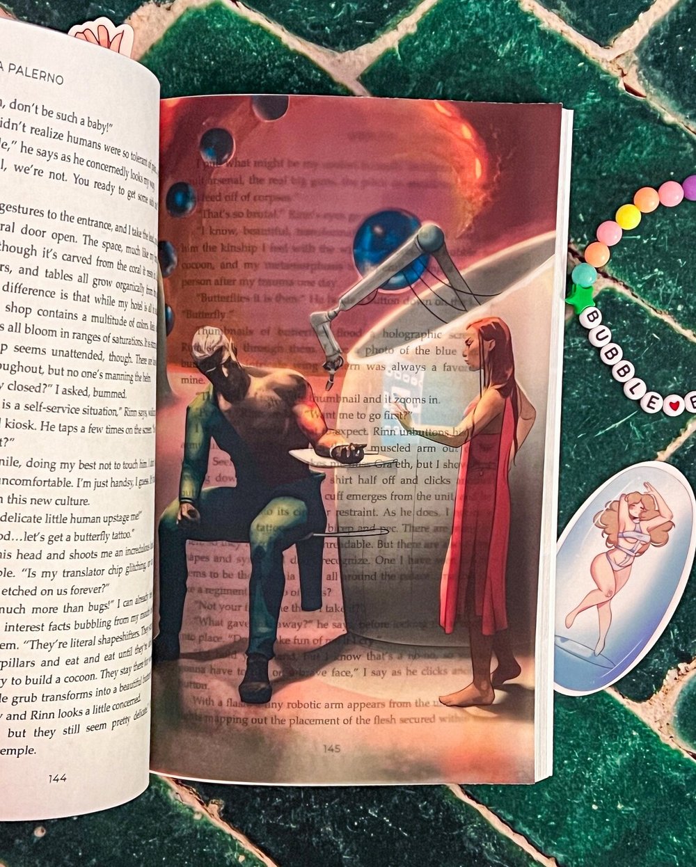 Image of Vellum Page Overlay "Brutal & Beautiful" by listening_stars_ -- bookish art Petra Palerno alien roma