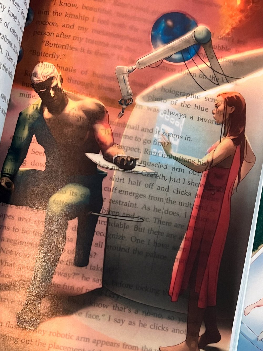 Image of Vellum Page Overlay "Brutal & Beautiful" by listening_stars_ -- bookish art Petra Palerno alien roma