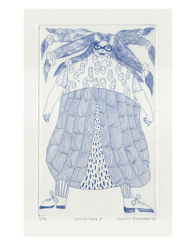 Luvly Lady Etching 5 (Schäfer Grafik)