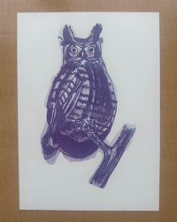 Owl Watercolor - Risoprint